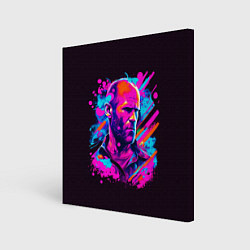 Холст квадратный Jason Statham - pop art, цвет: 3D-принт