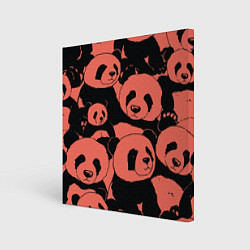 Холст квадратный С красными пандами, цвет: 3D-принт