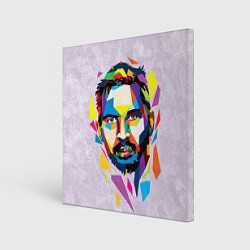 Холст квадратный Портрет Тома Харди в геометрическом стиле, цвет: 3D-принт