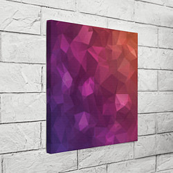 Холст квадратный Разноцветные полигоны, цвет: 3D-принт — фото 2