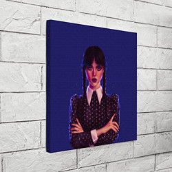 Холст квадратный Уэнсдей сложила руки, цвет: 3D-принт — фото 2