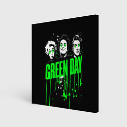 Холст квадратный Green day paint, цвет: 3D-принт