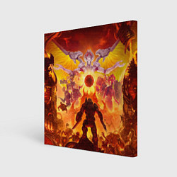 Холст квадратный Doom в аду, цвет: 3D-принт