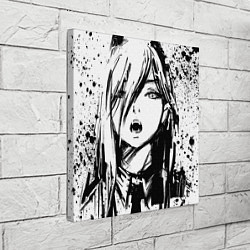 Холст квадратный Человек - бензопила: Пауэр, цвет: 3D-принт — фото 2