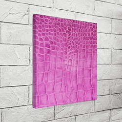 Холст квадратный Кожа - текстура - pink, цвет: 3D-принт — фото 2
