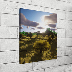 Холст квадратный Minecraft природа, цвет: 3D-принт — фото 2