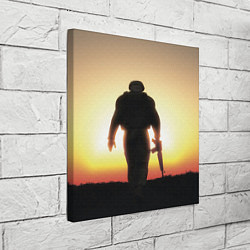 Холст квадратный Солдат на закате, цвет: 3D-принт — фото 2