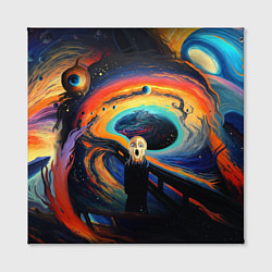 Холст квадратный Крик в космосе, цвет: 3D-принт — фото 2