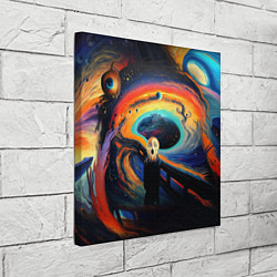 Холст квадратный Крик в космосе, цвет: 3D-принт — фото 2