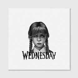 Холст квадратный Уэнсдэй Аддамс - Wednesday, цвет: 3D-принт — фото 2