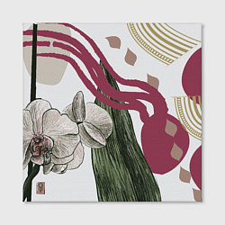 Холст квадратный Современная Орхидея, цвет: 3D-принт — фото 2