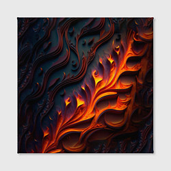 Холст квадратный Огненный орнамент с языками пламени, цвет: 3D-принт — фото 2
