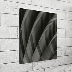 Холст квадратный Абстрактные серые острые металлические листы, цвет: 3D-принт — фото 2