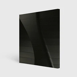 Холст квадратный Чёрные геометрические металлические листы, цвет: 3D-принт