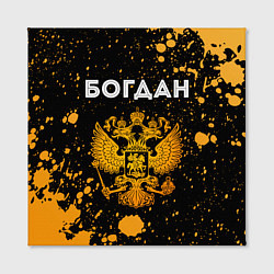 Холст квадратный Богдан и зологой герб РФ, цвет: 3D-принт — фото 2