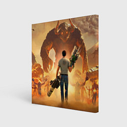 Холст квадратный Serious Sam, цвет: 3D-принт