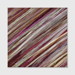 Холст квадратный Полосы цвета с текстурой планеты, цвет: 3D-принт — фото 2