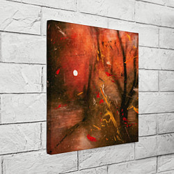 Холст квадратный Абстрактный красный туман и краски, цвет: 3D-принт — фото 2