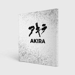 Холст квадратный Akira с потертостями на светлом фоне, цвет: 3D-принт