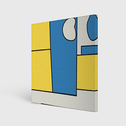 Холст квадратный Абстракция в стиле модерн, цвет: 3D-принт