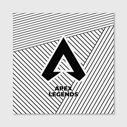 Холст квадратный Символ Apex Legends на светлом фоне с полосами, цвет: 3D-принт — фото 2