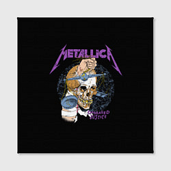 Холст квадратный Metallica - damaged justice, цвет: 3D-принт — фото 2