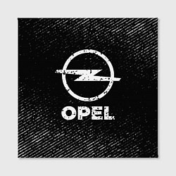 Холст квадратный Opel с потертостями на темном фоне, цвет: 3D-принт — фото 2