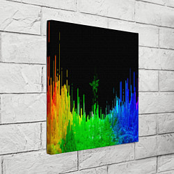 Холст квадратный Геометрическая музыкальная волна, цвет: 3D-принт — фото 2