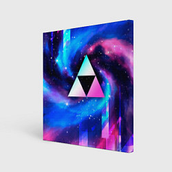 Холст квадратный Zelda неоновый космос, цвет: 3D-принт