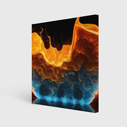 Холст квадратный Лава и вода, цвет: 3D-принт
