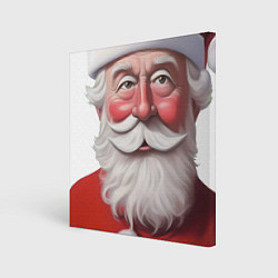 Холст квадратный Улыбка Деда Мороза, цвет: 3D-принт
