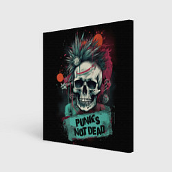 Холст квадратный Punks not dead, цвет: 3D-принт