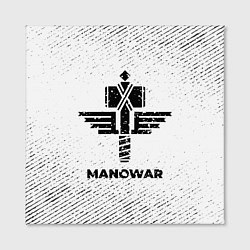 Холст квадратный Manowar с потертостями на светлом фоне, цвет: 3D-принт — фото 2