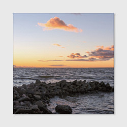 Холст квадратный Закат солнца на Финском заливе, цвет: 3D-принт — фото 2