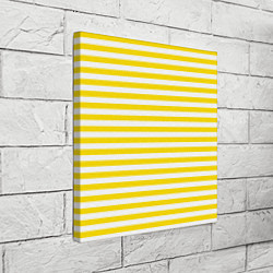 Холст квадратный Светло-желтые полосы, цвет: 3D-принт — фото 2