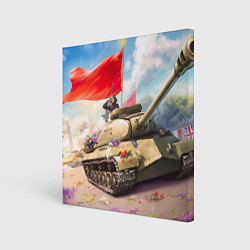 Холст квадратный Русский танк, цвет: 3D-принт