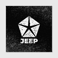 Холст квадратный Jeep с потертостями на темном фоне, цвет: 3D-принт — фото 2