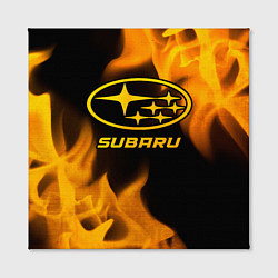 Холст квадратный Subaru - gold gradient, цвет: 3D-принт — фото 2
