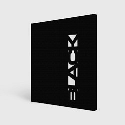 Холст квадратный Black minimalistik, цвет: 3D-принт