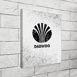 Холст квадратный Daewoo с потертостями на светлом фоне, цвет: 3D-принт — фото 2