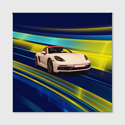 Холст квадратный Спортивная немецкая машина Porsche 911, цвет: 3D-принт — фото 2