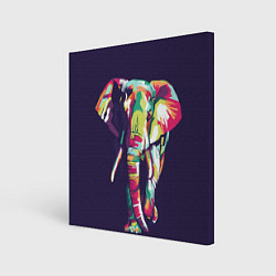 Холст квадратный По улице слона водили, цвет: 3D-принт