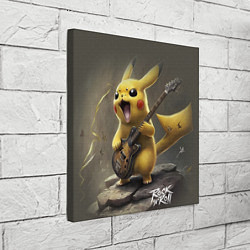 Холст квадратный Pikachu rock, цвет: 3D-принт — фото 2