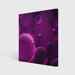 Холст квадратный Фиолетовые шары, цвет: 3D-принт