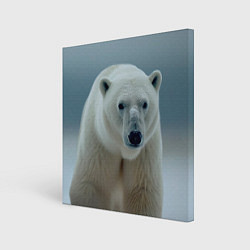 Холст квадратный Белый медведь полярный, цвет: 3D-принт