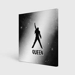 Холст квадратный Queen glitch на светлом фоне, цвет: 3D-принт