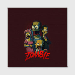 Холст квадратный Симпсоны зомби, цвет: 3D-принт — фото 2