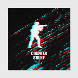 Холст квадратный Counter Strike в стиле glitch и баги графики на те, цвет: 3D-принт — фото 2
