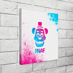 Холст квадратный FNAF neon gradient style, цвет: 3D-принт — фото 2