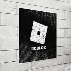 Холст квадратный Roblox с потертостями на темном фоне, цвет: 3D-принт — фото 2